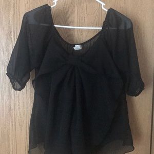 Black bow shirt